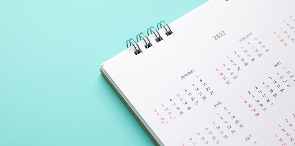 Kalender die de NCAA recruiting periodes voor student-athletes weergeeft