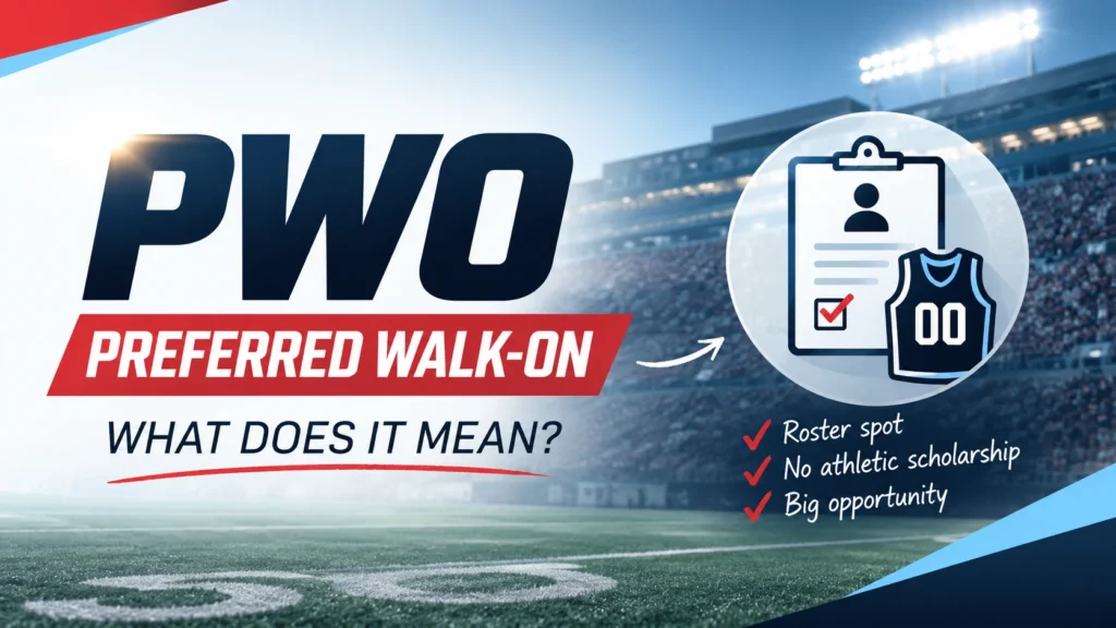 PWO (Preferred Walk-On) opportunity for student-athletes in the United States